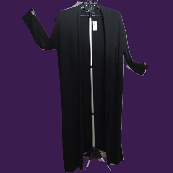 Banana Republic Long Medium Open Front Black Cardigan - Picture 8 of 14